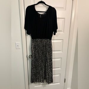 Boohoo black and dotted dress lightweight size 20